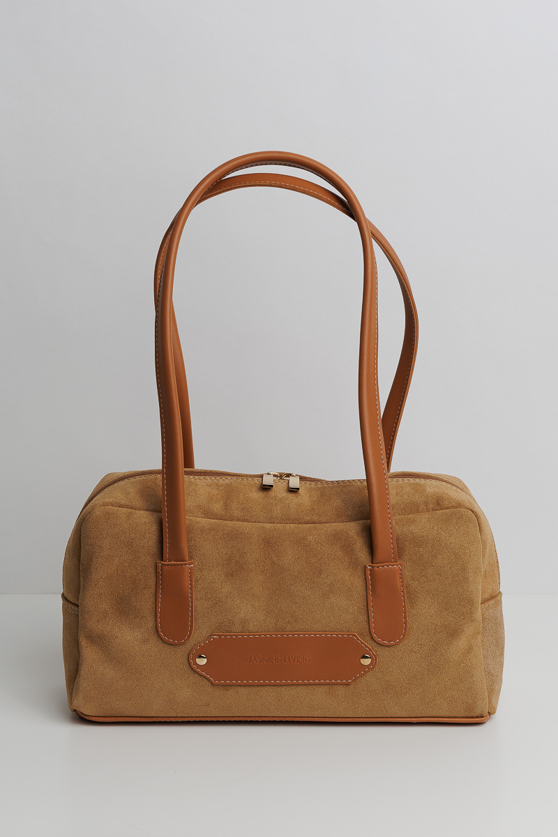ROZY tote beige-caramel καστόρ